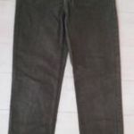 INKÁM MODERN BASIC khaki 100% pamut 4zsebes gombos cipzáros gumis derekú vastag DÜFTIN nadrág fotó