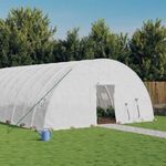 fehér acélvázas melegház 84 m? 14x6x2, 85 m fotó