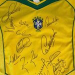 Aranycsapat, Brazil Masters 94’, dedikalt mez, Wagner, Lira, Ronaldao, Edmar, Carlos Alberto fotó