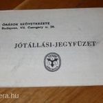 Óra Jótállási jegyfüzet garancia Casio 1988 fotó