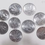 10 20 50 fillér 1990-1996 LOT - 9 db - UNC - extra darabok, forgalmi sorból vagy rolniból fotó