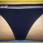 Huit drapp, fekete színű, felül csíkos, masnis bikini alsó, bugyi M/40 fotó