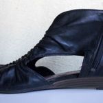 37-es női gladiátor bőr szandál éksarkú fekete, Venturini, belsőh: 24cm, sarokm: 2, 5cm *átvétel: Zugló fotó