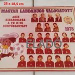 Labdarúgó VB 1978 eredeti tablókép dedikált. Futball foci labda Törőcsik Nyilasi fotó