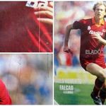 Roberto Falcao dedikált óriás méretű poszter 58 x 46 cm. futball labda brazília fotó