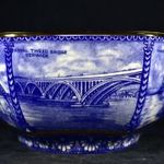 ANGOL HIDAK LÁTKÉPÉVEL PORCELÁN FAJANSZ TÁL X fotó