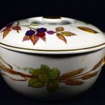 ROYAL WORCESTER GYÜMÖLCS MINTÁS FEDELES PORCELÁN TÁL X fotó