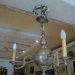 Nikkelezett ? Art Deco réz csillár fotó
