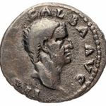 Galba denár „SPQR PBCS” BMC: 34 RIC: 20 (Ag) 3, 18g VF Nagyon ritka! fotó