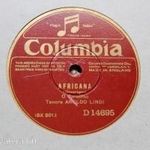 COLUMBIA GRAMOFON NAGYLEMEZ AROLDO LINDI TENOR 30CM fotó