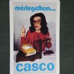Kártyanaptár, Állami Biztosító, Casco, modell Lada autó, női modell, 1975 (1) fotó