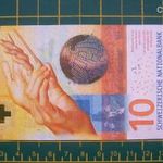 Svájc 10 Frank 2019 UNC / 17F 3023420 / Új hibrid bankjegy / Így ritka R! fotó