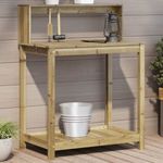 impregnált fenyőfa ültetőasztal polcokkal 82, 5 x 50 x 109, 5 cm fotó