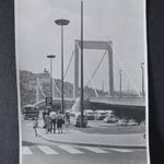 Régi fotó Erzsébet-híd pesti hídfő, Március 15. tér Ikarus buszokkal - 1960-as évek fotó