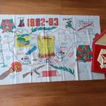 HATÁRŐRSÉG KELEBIA 1982-1983 HATÁRŐR LESZERELŐ ZÁSZLÓ +PLAKETT DOBOZÁBAN 50X90 fotó