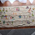 HÓDMEZŐVÁSÁRHELY 1995-96 LESZERELŐ ZÁSZLÓ RENGET JÓ GRAFIKÁVAL ALÁÍRÁSOKKAL 2MX1M fotó