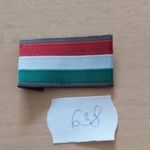MH NEMZETI SZÍNŰ ZÁSZLÓ SZALAG FELVARRÓ BARNA SZEGÉLY 3, 5 X 2 cm 638. fotó