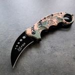 Terepszínű digit karambit, bicska, zsebkés fotó
