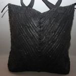 Új, Pieces, valódi bőr, fekete, puha, hatalmas, pakolós, extra válltáska, shopper táska-női fotó