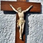 63. Antik, ELEFÁNTCSONT Jézus Krisztus (14 cm hatalmas méretek!) 30 cm-es feszület, impozáns nagyon, fotó