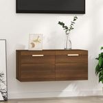 barna tölgy színű szerelt fa faliszekrény 80 x 35 x 36, 5 cm fotó