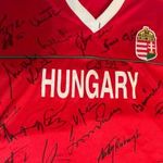 Aranycsapat, Grosics, Buzanszky +20 magyar labdarugo csillag 1950-90-es evek, dedikalt mez fotó