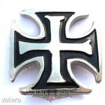 Iron cross, nagyméretű fém motoros jelvény fotó