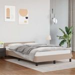 kávészínű ágykeret fejtámlával matrac nélkül 120x200 cm fotó