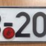 Német rendszám rendszámtábla TBB 208E Németország fotó