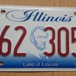 USA amerikai rendszám rendszámtábla E62 3052 Illinois Land of Lincoln fotó