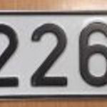 Magyar rendszám rendszámtábla E-22633 Magyarország 1. fotó