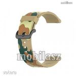 Okosóra szíj - szilikon, TEREPMINTÁS - KHAKI - 125 + 84mm hosszú, 23mm széles, 155-228mm csuklómé... fotó