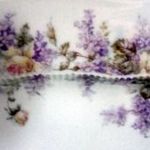 ANTIK koronás TK jelzésű vastagporcelán PECSENYÉS TÁL- ORGONÁS fotó