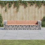 tömör duglászfenyő gabion kerti pad 287x71x65, 5 cm fotó