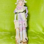 NAGY ANTIK BÉCSI BAROKK PORCELÁN SZOBOR. NEMES URAT MEGFORMÁLT SZOBOR KÉZZEL FESTETT, ARANYOZOTT fotó