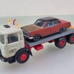A54 H0 1: 87 Kibri teherautó + Wiking személyautó jármű együtt - Vasútmodell terepasztal kiegészítő fotó