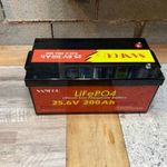 LIFePO4 5120Wh 25.6V 200Ah akku. Akkumulátor napelemhez, új demo darab. fotó
