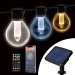 Smart szolár fényfüzér - 15 db fehér LED - állítható színhőmérséklet - 7, 5 m - bluetooth fotó