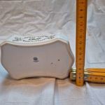 Hollóházi porcelán ékszertartó doboz – aranyozott díszítéssel, fedeles – 7, 5 cm fotó