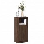 barna tölgy szerelt fa tálalószekrény LED-del 42, 5x34x100 cm fotó