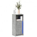 betonszürke szerelt fa LED-es tálalószekrény 42, 5 x 34 x 100 cm fotó