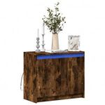 füstös tölgy szerelt fa tálalószekrény LED-del 72 x 34 x 61 cm fotó