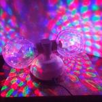 Fantasztikus retro dupla diszkógömb pörög s forog X4-life díszvilágítás neon party light fotó