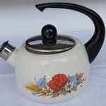 Retro zománcozott sípolós vízforraló/ teafőző eladó! fotó