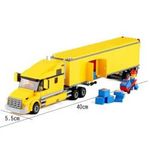Új 298db. Híres építőkocka kompatibilis CITY Sárga szállító kamion Teherszállító +2fő - 40cm fotó