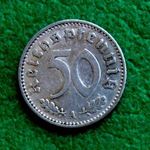 MÁRKA 50 PFENNIG 1935 A NÉMET FÉMPÉNZ fotó