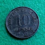 MÁRKA 10 PFENNIG 1916 A NÉMET FÉMPÉNZ fotó