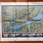 1931 Balaton. illusztrált színes térkép. Készítette a M. Kir. Állami térképészeti 35 x 70cm fotó