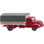 Wiking 042004 H0 Tehergépjármű modell Magirus platós teherautó Hamburger Spedition fotó