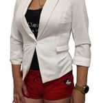 VERO MODA fehér modern karcsúsító 3/4-es ujjú BLÉZER L36 fotó